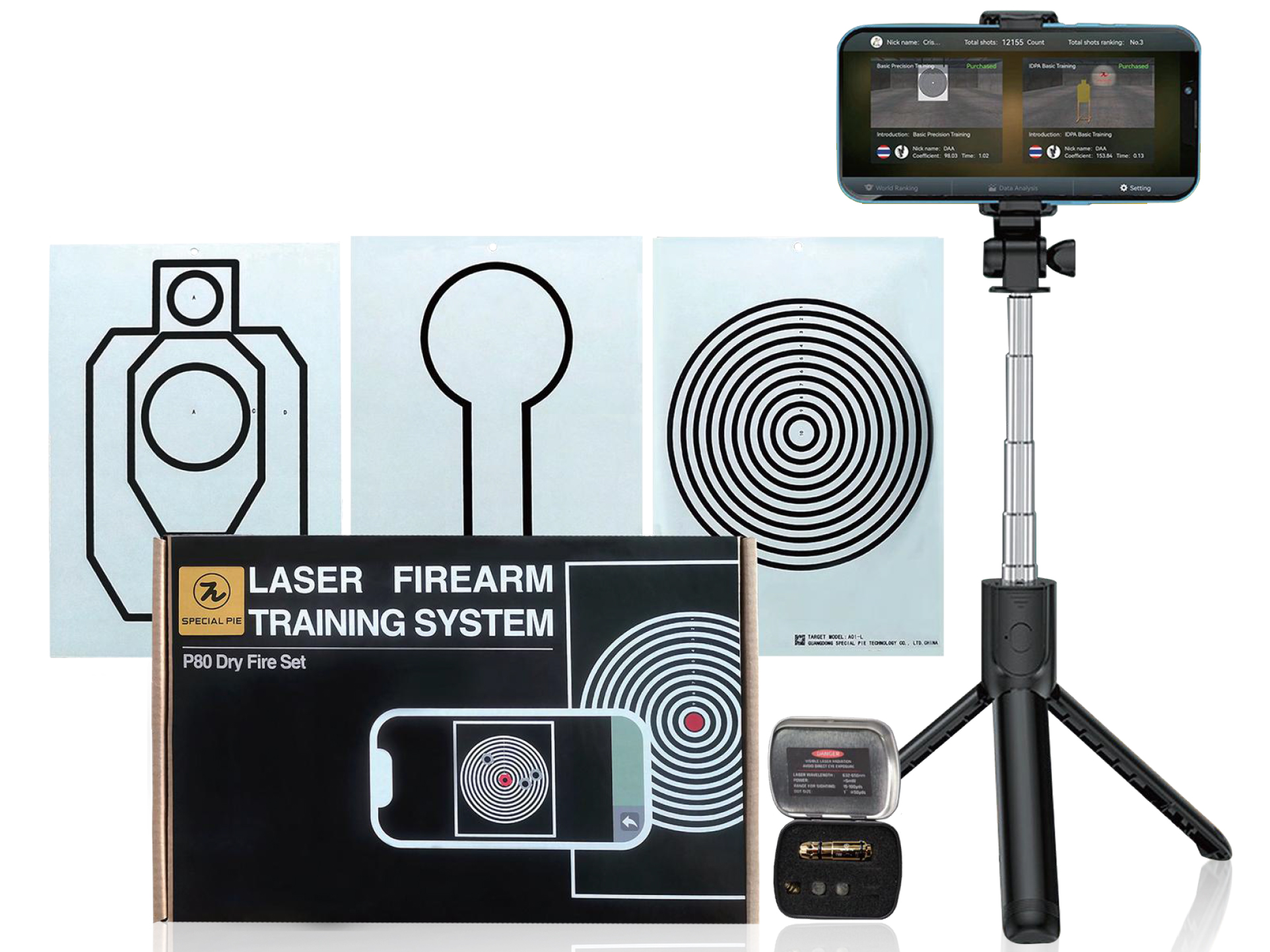Smart Laser Training Kit with App Tracking for Dry Fire Practice