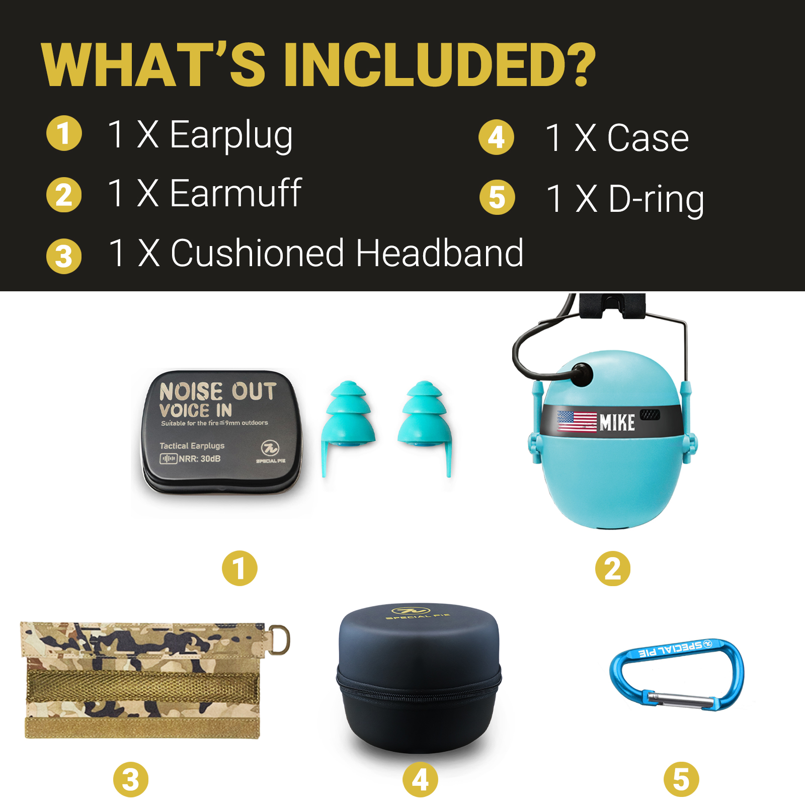 【Limited Offer】Shooting Ear Protection Kit, IPSC Match Exclusive, Range Officer