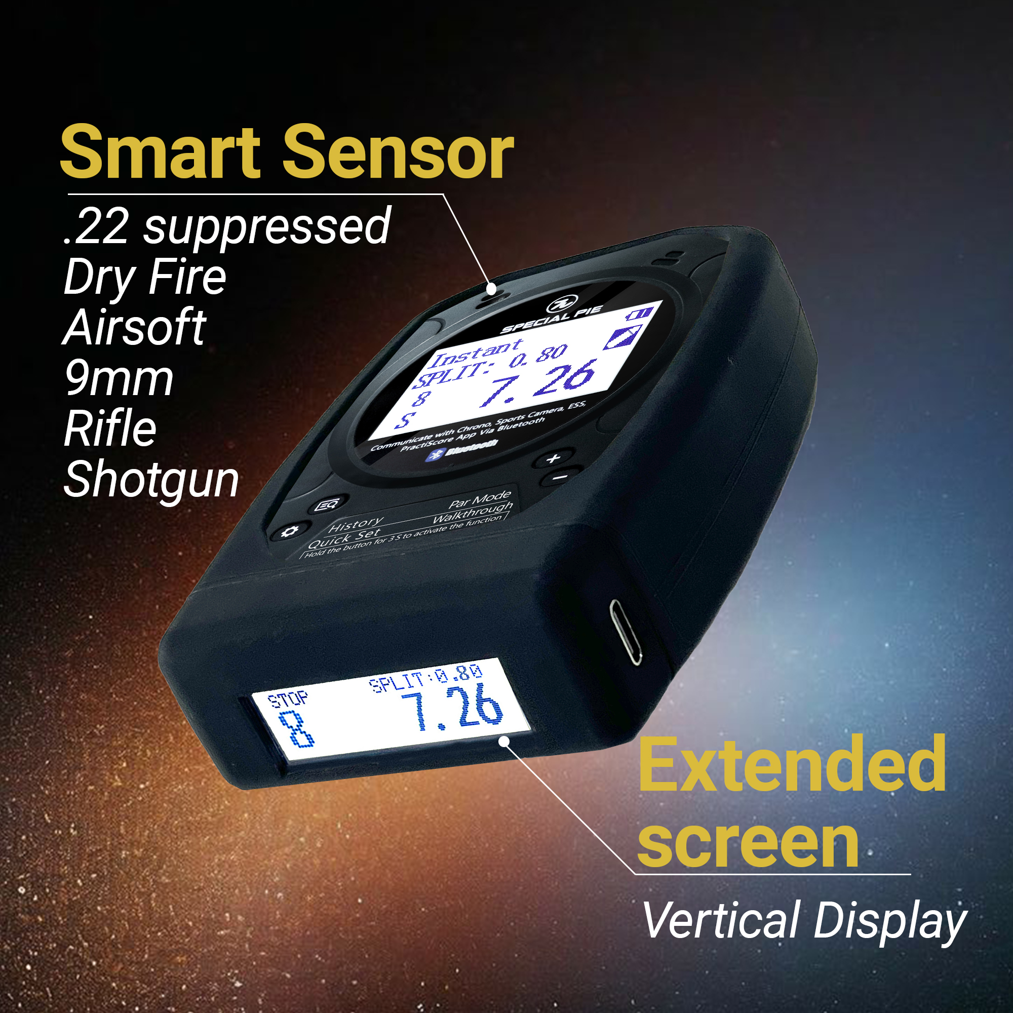 Dual-Screen Shooting Timer for Shooting Training and Competition
