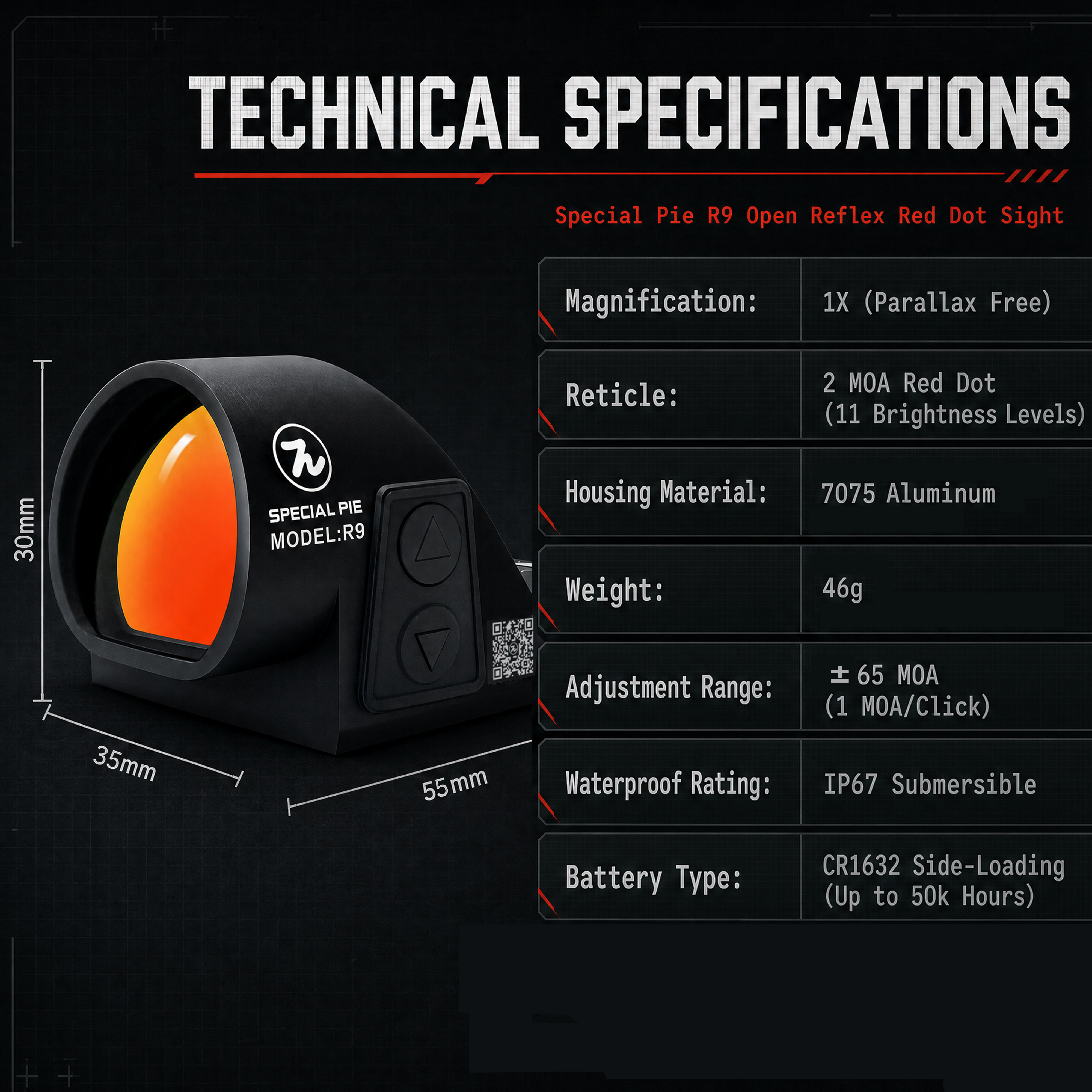 Red Dot Sight for Shooting Training and Tactical Accuracy Improvement